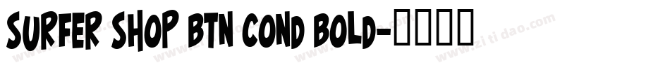 Surfer Shop BTN Cond Bold字体转换